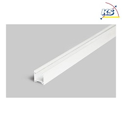Surface mount LED profile P06-20, for LED-Strips up to 2cm width, 200cm, white laquered