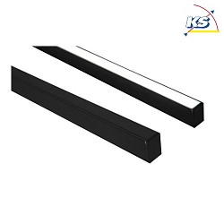 Surface mount LED profile P02-10 for LED-Strips up to 1cm width, 200cm, black anodised