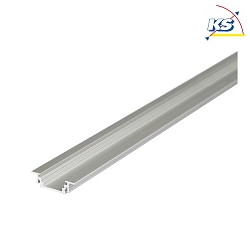 Recessed profile P31-10, for LED-Strips up to 1cm width, 200cm, anodised alu
