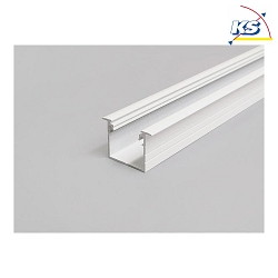 Recessed profile P36-20, for LED-Strips up to 2cm width, 200cm, white laquered