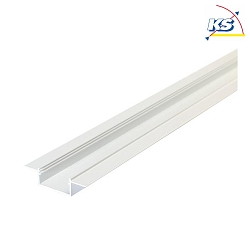 Flush-mounted wing profile P37-30, for LED-Strips up to 3cm width, 200cm, white laquered