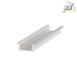 Flush-mounted wing profile P35-14, for LED-Strips up to 1.4cm width, 200cm, black anodised