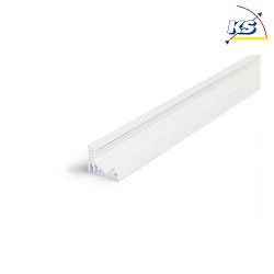 Surface LED corner profile P60-10, for LED-Strips up to 1cm width, 200cm, white laquered