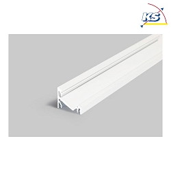 Surface LED corner profile P62-14, for LED-Strips up to 1.4cm width, 200cm, white laquered