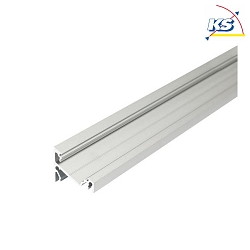 Surface LED corner profile P62-14, for LED-Strips up to 1.4cm width, 200cm, anodised alu