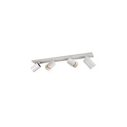 Spotlight bar TAGES 4-flammer, firkantet, lang GU10 IP20, sort mat d�mpbar