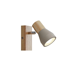 V�g- og Loftlampe BOLORIA 1-flamme, justerbar E14 IP20, tr� lys d�mpbar