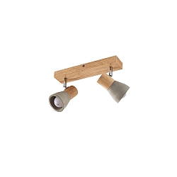 Loftlampe BOLORIA 2-flammer, justerbar E14 IP20, tr� lys d�mpbar