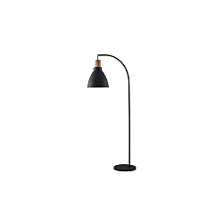 Standerlampe BRENTHIS down, stiv E27 IP20, tr�, sort 
