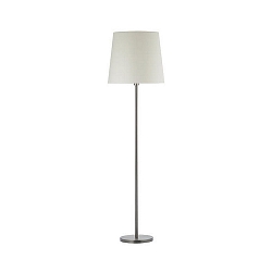 Standerlampe med sk�rm E27, nikkel, sort 