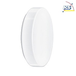 LED luminaire for wall + ceiling,  26cm, IP43, 230 V AC, E27 max. 60W, hand blown opal glass
