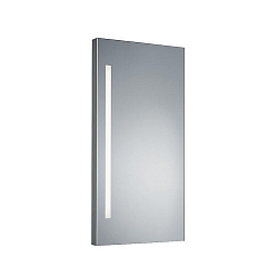 Spejl med belysning MIRROR 1-flamme IP44, satin 