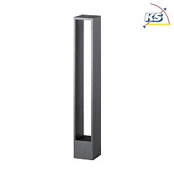 Outdoor LED bollard light, IP54, 230V AC, 60cm, 9W 3000K 310lm, incl. 50cm power cable, structured graphite