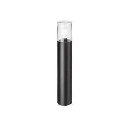 Pælelampe COOQUEE E27 IP65, sort, gennemsigtig