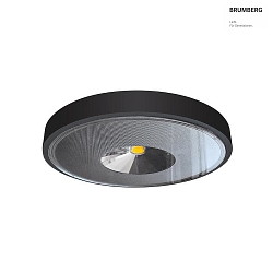ceiling luminaire IP65, glossy, black, transparent dimmable