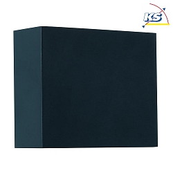 Outdoor LED wall luminaire, IP54, 230V AC, Up/Down variabel, 18x15cm, 6W 3000K 150lm . 100, structured graphite