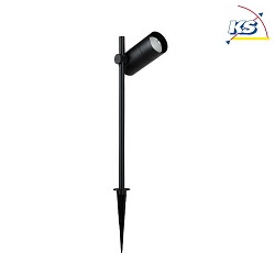 Outdoor LED ground spike luminaire, IP65, 230V AC, 7W 3000K 470lm 24, variable height, structured black