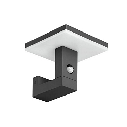 Udend�rs wall luminaire IRIS med bev�gelsesdetektor, omskiftelig LED IP54, gr� 