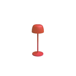 Batteri bordlampe ROSS down, med touch-d�mper IP54, mat, r�d d�mpbar