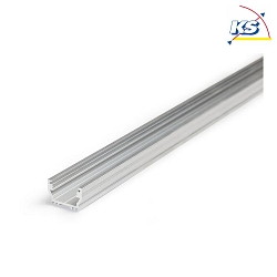 Surface mount LED profile P03-12 (BRUM-53601260), tailored to 10cm length, anodised alu
