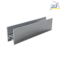 Surface mount LED profile P02-12 (BRUM-53605260), tailored to 10cm length, anodised alu