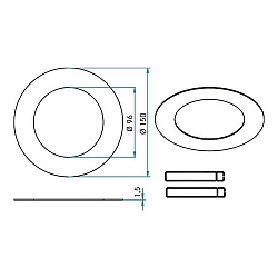 adapter, nikkel mat
