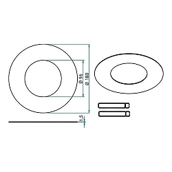 adapter, nikkel mat