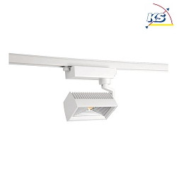 Track mounted LED wallwasher CORE, 43.2W 4000K4470lm 100 WideFlood (WFL), adjustable, white