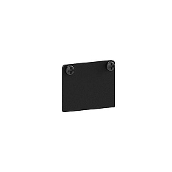 Endestykke PEPA FLAT flad, lukket, sort