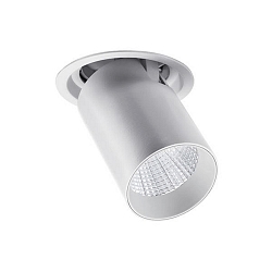 Spot TRAXX MAXI rund, svingbar, drejelig, omskiftelig LED IP20, s�lv 