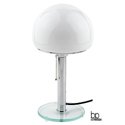 Bordlampe RETRO med træk-koblingskæde E27 IP20, chrom, blank, klar, opal 
