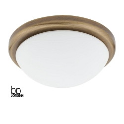 Premium ceiling luminaire, fum chaplet / opal matt glass,  32cm, 2x E27 max. 60W