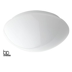 Loftlampe E27 IP20, blank, opal dmpbar