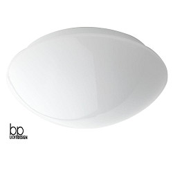 Premium ceiling luminaire, opal glossy glass / ceramics lamp socket,  29cm, 2x E27 max. 60W