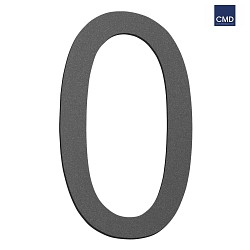 House number 0 anthracite, height 16cm