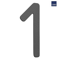 House number 1 anthracite, height 16cm