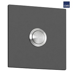 Bell plate, 7 x 7cm, IP44, powder coated stainless steel, anthracite