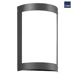 Outdoor LED wall luminaire 16/3, IP44, 12W 3000K 1200lm, stainless steel / opal glass, anthracite