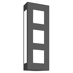 Udendørs wall luminaire AQUA TRILO 3-fold, firkantet E27 IP44, antracit