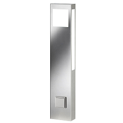 Udend�rs stativlampe AQUA PAULO POWER firkantet, med stikkontakt 2G11 IP44, rustfrit st�l 