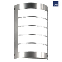 Outdoor LED wall luminaire 16/1 with motion detector, IP44, 12W 3000K 1200lm, stainless steel / opal glass