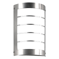 Udendørs wall luminaire lang, halvrund E27 IP44, rustfrit stål