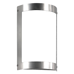 Udendørs wall luminaire lang, halvrund E27 IP44, rustfrit stål