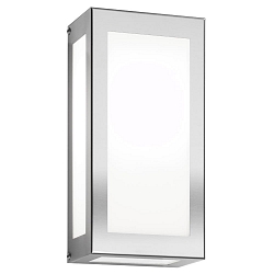 Udend�rs wall luminaire AQUA RAIN firkantet, med bev�gelsesdetektor IP44, rustfrit st�l b�rstet 