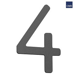 House number 4 anthracite, height 16cm