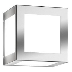 Udendørs wall luminaire AQUA CUBO Kubusform E27 IP44, rustfrit stål børstet