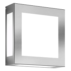 Udend�rs wall luminaire AQUA LEGENDO firkantet, med bev�gelsesdetektor IP44, rustfrit st�l 