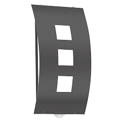 Udendørs wall luminaire AQUA TOMA med bevægelsesdetektor, konveks E27 IP44, antracit