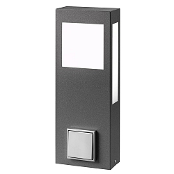 Udendørs stativlampe AQUA PAULO 40CM POWER firkantet, flad, med stikkontakt 2G11 IP44, antracit 