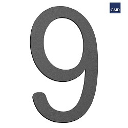 House number 9 anthracite, height 16cm
